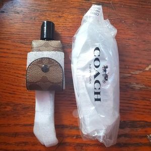 Coach Hand Sanitizer in Signature Canvas Khaki/Gunmetal